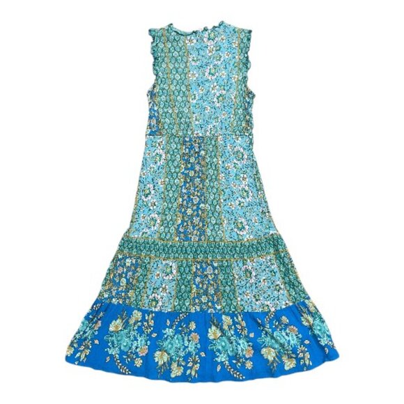 Knox Rose Boho Midi Sleeveless Dress with Drawstring Accent Waist Size M - Picture 3 of 6